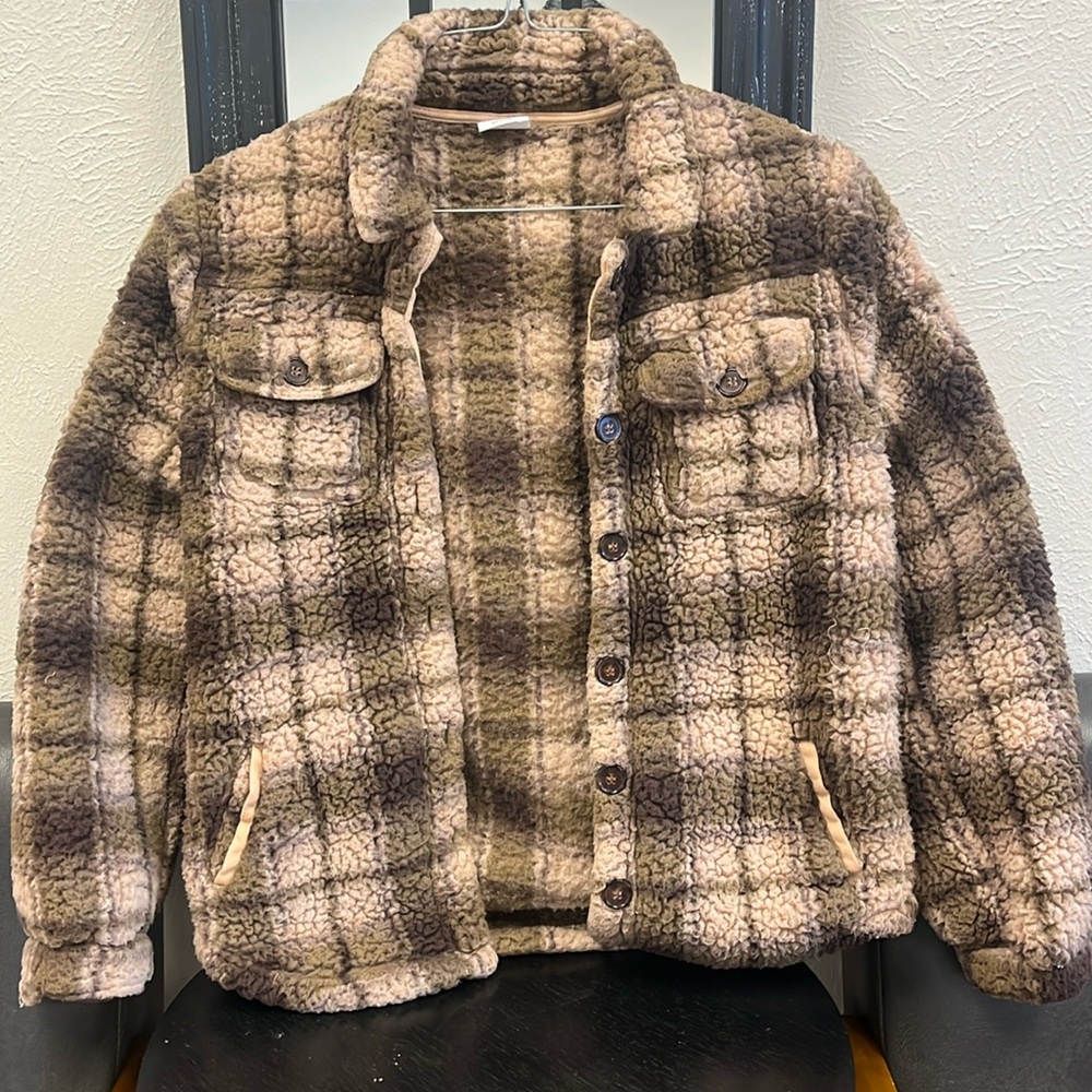 Flannel plaid jacket